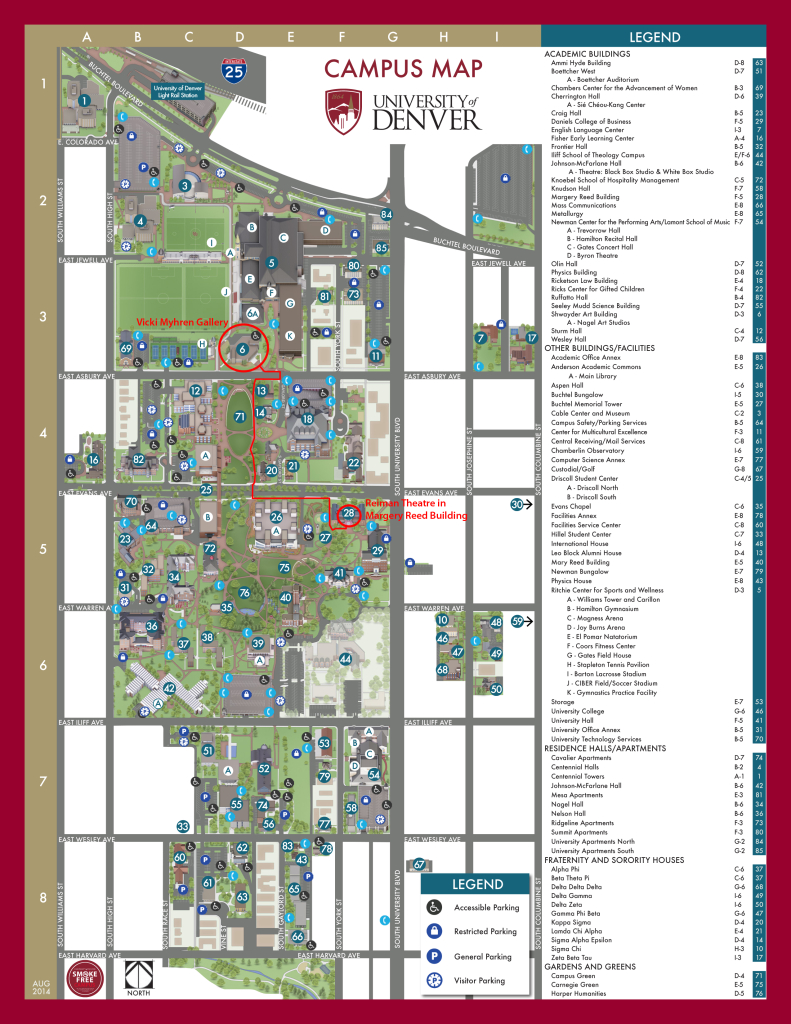 Map of Campus with Parking - VMG to Margery Reed