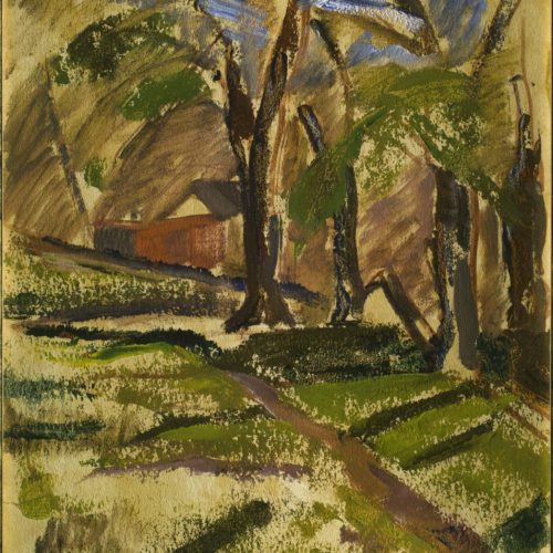 John Thompson, Abstract Landscape, 
oil on board, 20x16 (approx), no date

photo: Wm. O'Connor