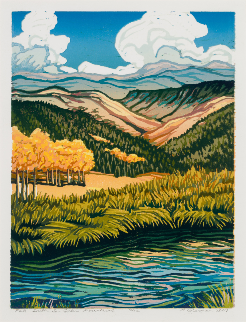 Angie Coleman, screenprint, in University Art Collection